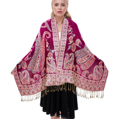 Bohemian Retro Jacquard Cashew National Style Talma