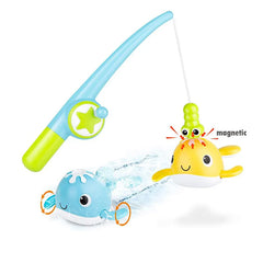 Bath Toys Fishing Games Magnetic Pool Fun Time Bathtub Toys For Toddlers Kids Whales Water Table Tub Gifts