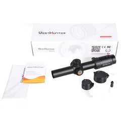 WESTHUNTER HD 1-6X24 IR Compact Scope Long Eye Relief Riflescopes Illuminated R/G Etched Glass Reticle Lock Reset Hunting Sights