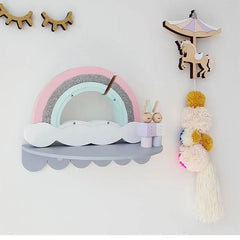 Nordic Teen Room Decoration Rainbow Wooden Piggy Bank Crafts Ornaments Macaron Baby Room Bedroom Home Modern Decor Accessories