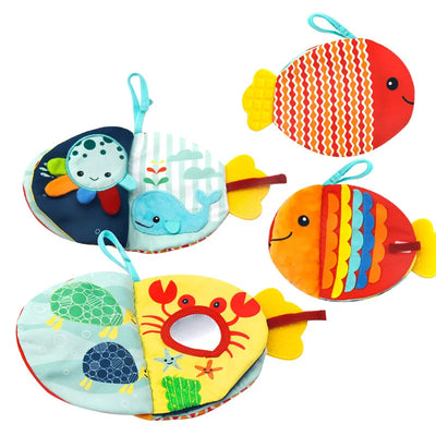 Baby Educational Toys Cloth Book Rustling Coloring Early Learning Toys For Children Toddler Small Fish Washable Hanging Baby Toy