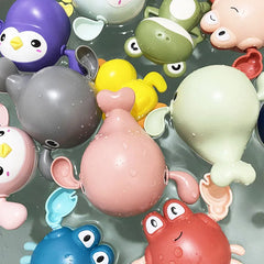 Baby Toys Bathing Ducks Cartoon Animal Whale Crab Swimming Pool Water Play Game Chain Clockwork Bath Toys For Children