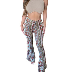 Boho Flare Pants Ethnic Tribal