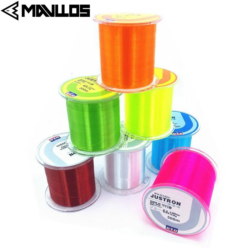 Mavllos 500m Floating Monofilament Nylon Fishing Line Japan Material Thread Carp Fly Fishing Nylon Line Fluorocarbon