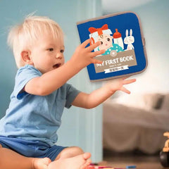 Toddler Cloth Book Cartoon Soft Cloth Books With Sound Decorative Hook And Loop Educational Nursery Toys Multifunctional