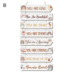 Room Decoration Plaque Inspirational Wooden Plaque for Teens Girls Bedroom Room Decor Wall Hanging Sign with Inspiring for Home