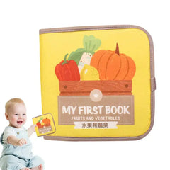 Toddler Cloth Book Cartoon Soft Cloth Books With Sound Decorative Hook And Loop Educational Nursery Toys Multifunctional