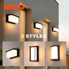 Waterproof Outdoor LED Wall Light 24W Modern Exterior Wall Lamp AC90-260V Outside Facade Wall Lighting for Street Porch Garden