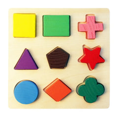 Wooden Geometric Shapes Montessori Puzzle Sorting