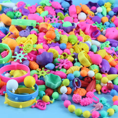 Handmade Pop Beads - Accessory Set Girl Jewelry Necklace & Bracelet Crafts