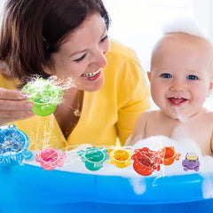 Stacking Cup Bath Toys for Kids in Colorful Boat Shapes