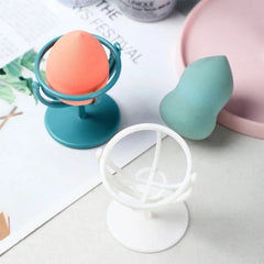 Puff Holder 360° Rotatable Wall-mounted Sponge Powder Puffs Shelf White Blue Makeup Sponges Beauty Egg Holders Make Up Storage