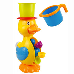 Kids Shower/Bath Toys - Cute Yellow Duck Waterwheel