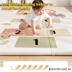 Baby Play Mat, Foldable & Waterproof Play Mat for Floor, Reversible Foam Playmat for Babies and Toddlers Infants, Crawling Mat