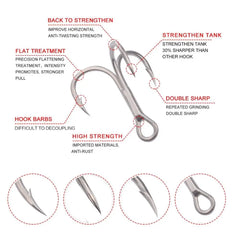 Fishing VMC Treble Hook Reinforce Anchor Sharp 3X Strong Fishing Hook Short Cut Fishing Hook Spoon Lures Lure Fishhooks 5pcs/box