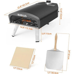 Portable Propane Ovens for Outside with 13 inch Stone, Ideal for Any Outdoor Kitchen