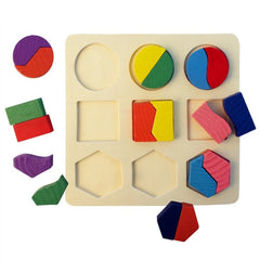 Wooden Geometric Shapes Montessori Puzzle Sorting