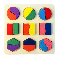 Wooden Geometric Shapes Montessori Puzzle Sorting