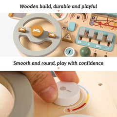 Montessori Toys - Baby Wooden Car Steering Wheel