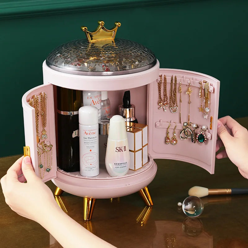 Makeup Storage Box Make Up Skincare Holder Jewelry Bag Cosmetics Organizer Plastic Container For Bathroom Dressing Table Home