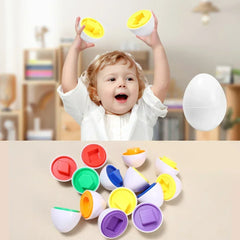 Baby's Eggs Matching Game for Identify Color Shape Inserts Construction Blocks Smart Early Educational Toys Puzzle Playing