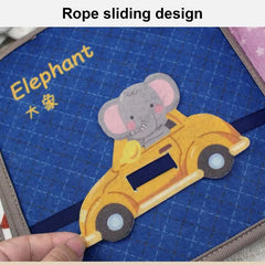 Toddler Cloth Book Cartoon Soft Cloth Books With Sound Decorative Hook And Loop Educational Nursery Toys Multifunctional