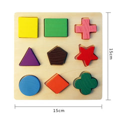 Wooden Geometric Shapes Montessori Puzzle Sorting