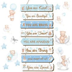 Room Decoration Plaque Inspirational Wooden Plaque for Teens Girls Bedroom Room Decor Wall Hanging Sign with Inspiring for Home