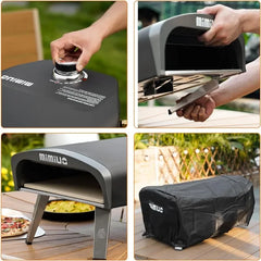 Portable Propane Ovens for Outside with 13 inch Stone, Ideal for Any Outdoor Kitchen