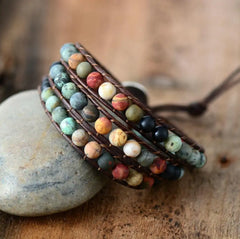 Jasper And Agate Boho Bracelet