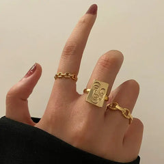 Fashion Boho Crystal Joint Ring Set