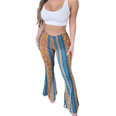 Boho Flare Pants Ethnic Tribal