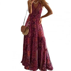 Women Boho Vintage Loose Dress